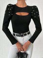 Акція на Блузка жіноча SHEIN GD-00164685 S Чорна від Rozetka