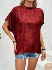 Акція на Блузка жіноча SHEIN GD-00165751 L Червона від Rozetka