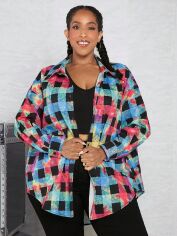 Акція на Блузка жіноча SHEIN GD-00161140 US 22 Різнокольорова від Rozetka