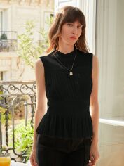 Акція на Блузка жіноча SHEIN GD-00161314 S Чорна від Rozetka