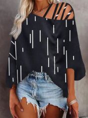 Акція на Блузка жіноча SHEIN GD-00168390 S Чорна від Rozetka