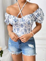 Акція на Блузка жіноча SHEIN GD-00168392 S Біла від Rozetka