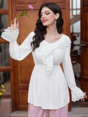 Акція на Блузка жіноча SHEIN GD-00161312 L Біла від Rozetka