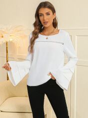 Акція на Блузка жіноча SHEIN GD-00160128 M Біла від Rozetka