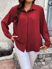 Акція на Блузка жіноча SHEIN GD-00161123 4XL Червона від Rozetka