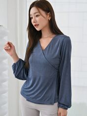 Акція на Блузка жіноча SHEIN GD-00165761 M Синя від Rozetka