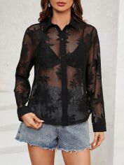 Акція на Блузка жіноча SHEIN GD-00163766 M Чорна від Rozetka