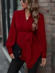 Акція на Блузка жіноча SHEIN GD-00160146 M Червона від Rozetka