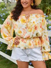 Акція на Блузка жіноча SHEIN GD-00161075 2XL Різнокольорова від Rozetka