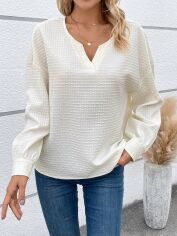 Акція на Блузка жіноча SHEIN GD-00160217 S Кремова від Rozetka