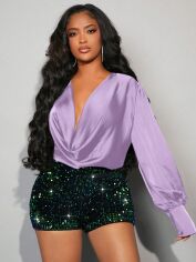Акція на Блузка жіноча SHEIN GD-00160202 S Лілова від Rozetka