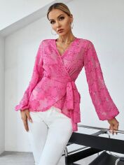 Акція на Блузка жіноча SHEIN GD-00160212 S Рожева від Rozetka
