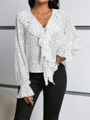 Акція на Блузка жіноча SHEIN GD-00160180 S Біла від Rozetka