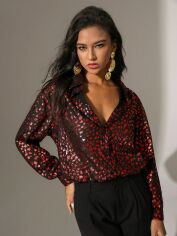 Акція на Блузка жіноча SHEIN GD-00160184 S Червона від Rozetka
