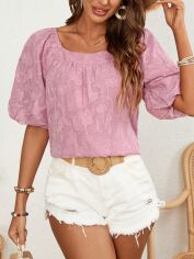 Акція на Блузка жіноча SHEIN GD-00160190 S Рожева від Rozetka