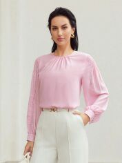 Акція на Блузка жіноча SHEIN GD-00160195 S Рожева від Rozetka