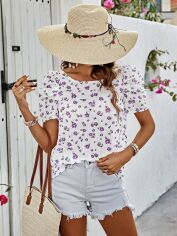 Акція на Блузка жіноча SHEIN GD-00160228 XL Біла від Rozetka