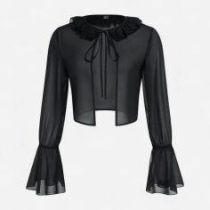Акція на Блузка жіноча SHEIN GD-00160248 XL Чорна від Rozetka