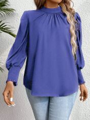 Акція на Блузка жіноча SHEIN GD-00161021 XL Синя від Rozetka