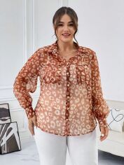 Акція на Блузка жіноча SHEIN GD-00161034 XL Кремова від Rozetka