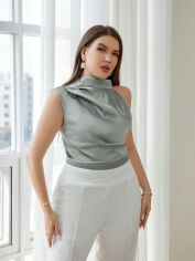 Акція на Блузка жіноча SHEIN GD-00161038 XL М'ятна від Rozetka