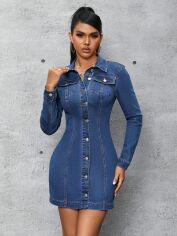 Акція на Сукня жіноча SHEIN GD-00161708 M Темно-синя від Rozetka