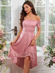 Акція на Плаття вечірнє міді літнє жіноче SHEIN GD-00156349 S Рожеве від Rozetka