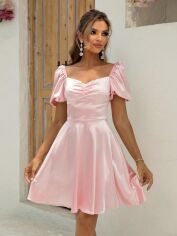 Акція на Плаття коротке літнє жіноче SHEIN GD-00164434 S Рожеве від Rozetka