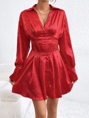 Акція на Плаття коротке літнє жіноче SHEIN GD-00162164 L Червоне від Rozetka
