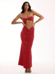 Акція на Плаття довге літнє жіноче SHEIN GD-00113612 XS Червоне від Rozetka