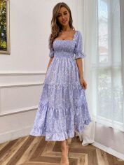 Акція на Плаття довге літнє жіноче SHEIN GD-00114109 S Бузкове від Rozetka