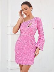 Акція на Плаття вечірнє коротке літнє жіноче SHEIN GD-00159307 S Рожеве від Rozetka