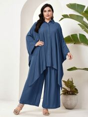 Акція на Костюм жіночий SHEIN GD-00137415 XL Сіро-синій від Rozetka