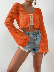 Акція на Кардиган жіночий SHEIN GD-00114569 S Помаранчевий від Rozetka