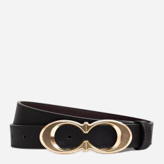Акція на Ремінь жіночий з натуральної шкіри Coach Signature Buckle Belt blt-7 99 см Чорний від Rozetka