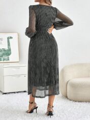 Акція на Сукня вечірня міді жіноча SHEIN GD-00157987 2XL Чорна від Rozetka