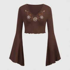 Акція на Топ жіночий SHEIN GD-00168466 L Коричневий від Rozetka