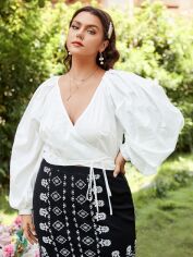 Акція на Топ жіночий SHEIN GD-00167360 XL Білий від Rozetka