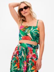 Акція на Топ жіночий Primark XAZ518972ASAY 40 Бежевий із зеленим від Rozetka