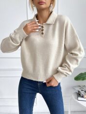 Акція на Светр жіночий SHEIN GD-00164388 One Size Кремовий від Rozetka