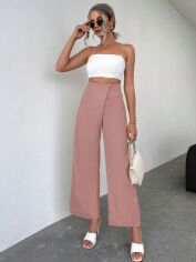 Акція на Штани жіночі SHEIN GD-00112320 S Пудрові від Rozetka