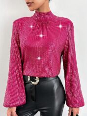 Акція на Блузка жіноча SHEIN GD-00089328 M Рожева від Rozetka