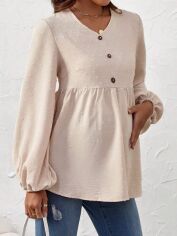 Акція на Блузка для вагітних жіноча SHEIN GD-00084942 L Бежева від Rozetka