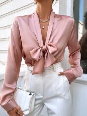 Акція на Блузка жіноча SHEIN GD-00170720 L Рожева від Rozetka