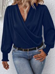Акція на Блузка жіноча SHEIN GD-00168707 2XL Синя від Rozetka