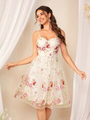 Акція на Плаття жіноче SHEIN GD-00125309 XL Молочне від Rozetka