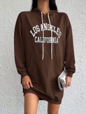 Акція на Сукня жіноча SHEIN GD-00106926 S Коричнева від Rozetka