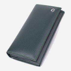 Акція на Гаманець жіночий для карток з натуральної шкіри ST Leather Accessories leather-23086 Зелений від Rozetka