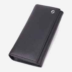 Акція на Гаманець жіночий для карток з натуральної шкіри ST Leather Accessories leather-23097 Чорний від Rozetka