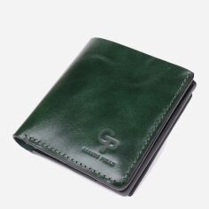 Акція на Гаманець жіночий для карток з натуральної шкіри Grande Pelle leather-22946 Зелений від Rozetka